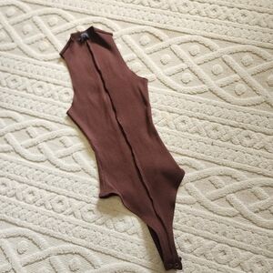 M Brown Sleeveless Bodysuit